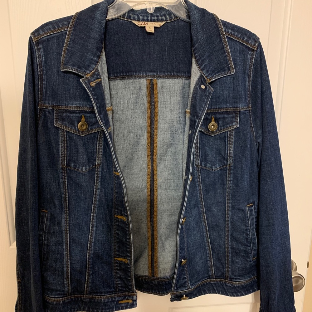 CAbi Denim Norma Jean Jacket with pockets